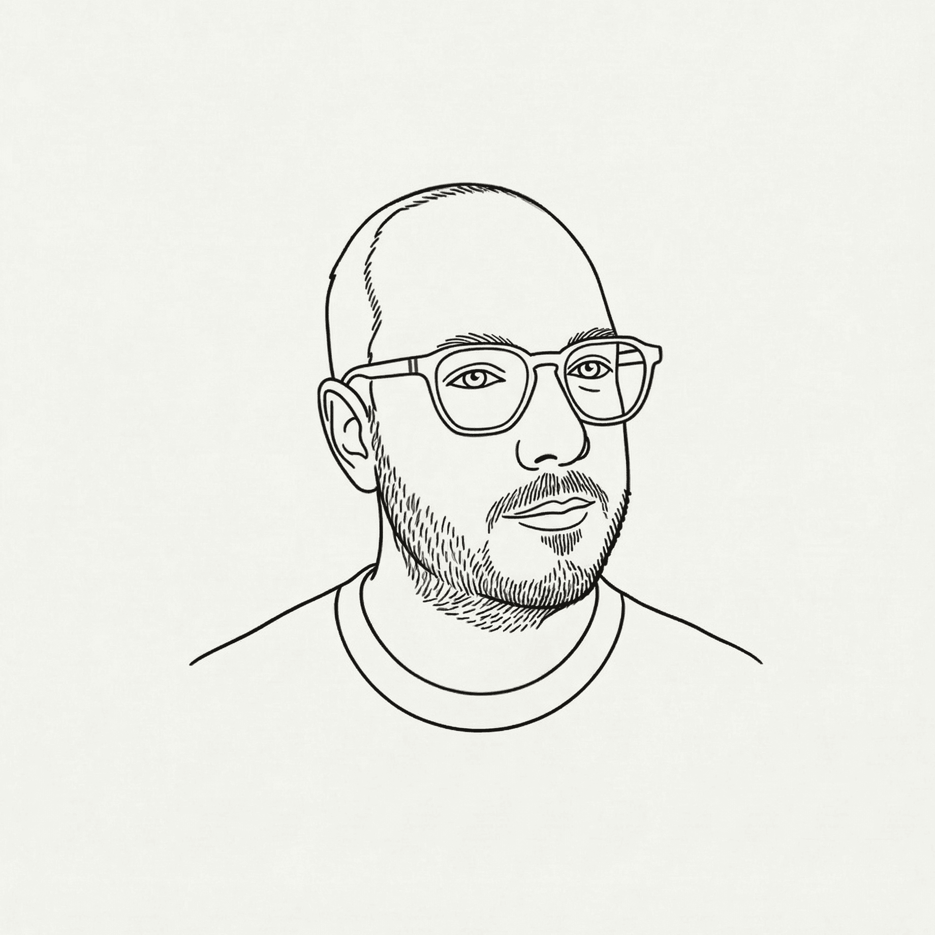 Portrait illustration of Steve Strand
